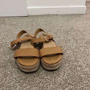 Nude platform sandals